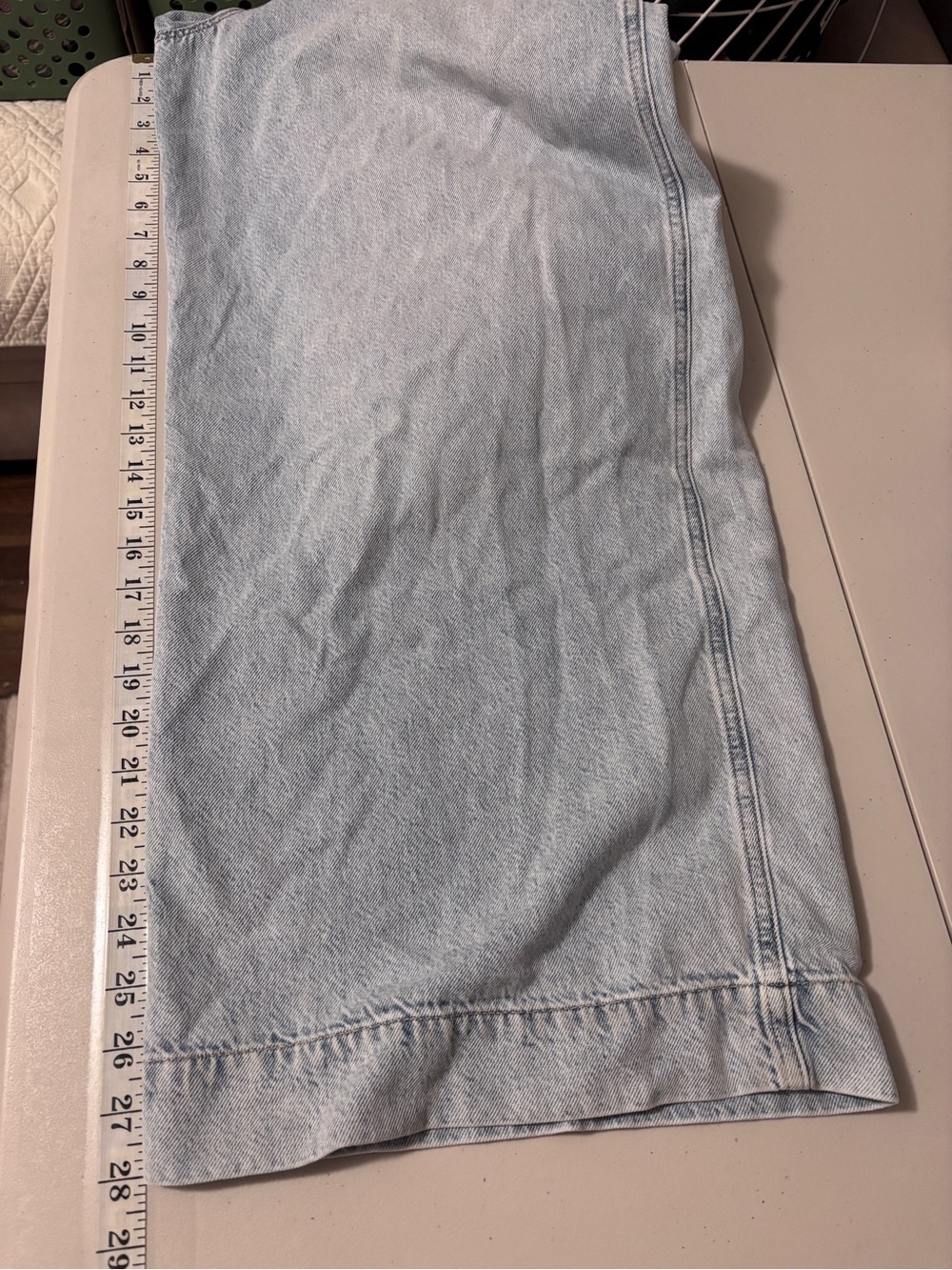 GAP Y2K Baggy Overalls Size Large Light Indigo UltraSoft Denim Jeans Streetwear - Picture 9 of 16